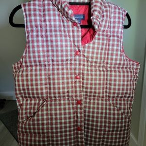 Lands End Women's Down Insulated Plaid Puffer Vest